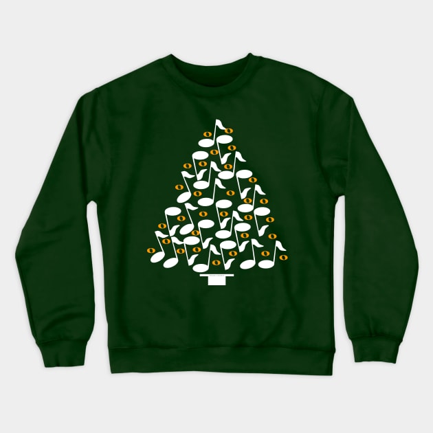 Musical Christmas Tree Crewneck Sweatshirt by Barthol Graphics